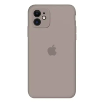 Чехол Silicone Case Square Full+Camera iPhone 11 серый (Pebble)