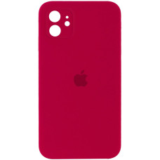 Чехол Silicone Case Square Full+Camera iPhone 11 красный (red)
