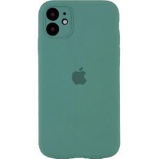 Чехол Silicone Case Square Full+Camera iPhone 11 зеленый (Pine green)