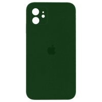 Чохол Silicone Case Square Full+Camera iPhone 11 зелений (Forest green)