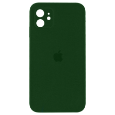 Чехол Silicone Case Square Full+Camera iPhone 11 зеленый (Forest green)
