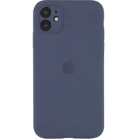 Чехол Silicone Case Square Full+Camera iPhone 11 cеро-голубой (Lavender Gray)