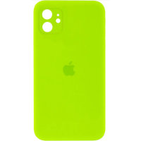 Чохол Silicone Case Square Full+Camera iPhone 11 яскраво-салатовий (Shiny green)