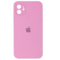 Чохол Silicone Case Square Full+Camera iPhone 11 яскраво-рожевий (Shiny pink)