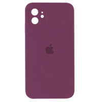Чохол Silicone Case Square Full+Camera iPhone 11 бордовий (Maroon)