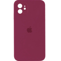 Чохол Silicone Case Square Full+Camera iPhone 11 бордовий (Plum)