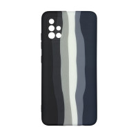 Чохол Silicone Case Samsung A51 Rainbow Чорний