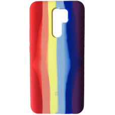 Чехол накладка Silicone Case Xiaomi Redmi 9 Rainbow Красный