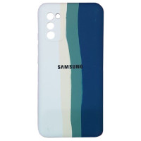 Чохол накладка Silicone Case Samsung A02s / M02s Rainbow Зелений