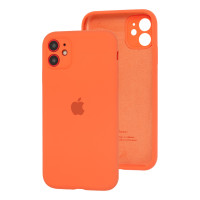 Чехол Silicone Case Square Full+Camera iPhone 11 оранжевый