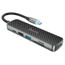HUB USB-C Hoco HB24 HDMI+USB3.0+USB2.0+SD+TF+PD