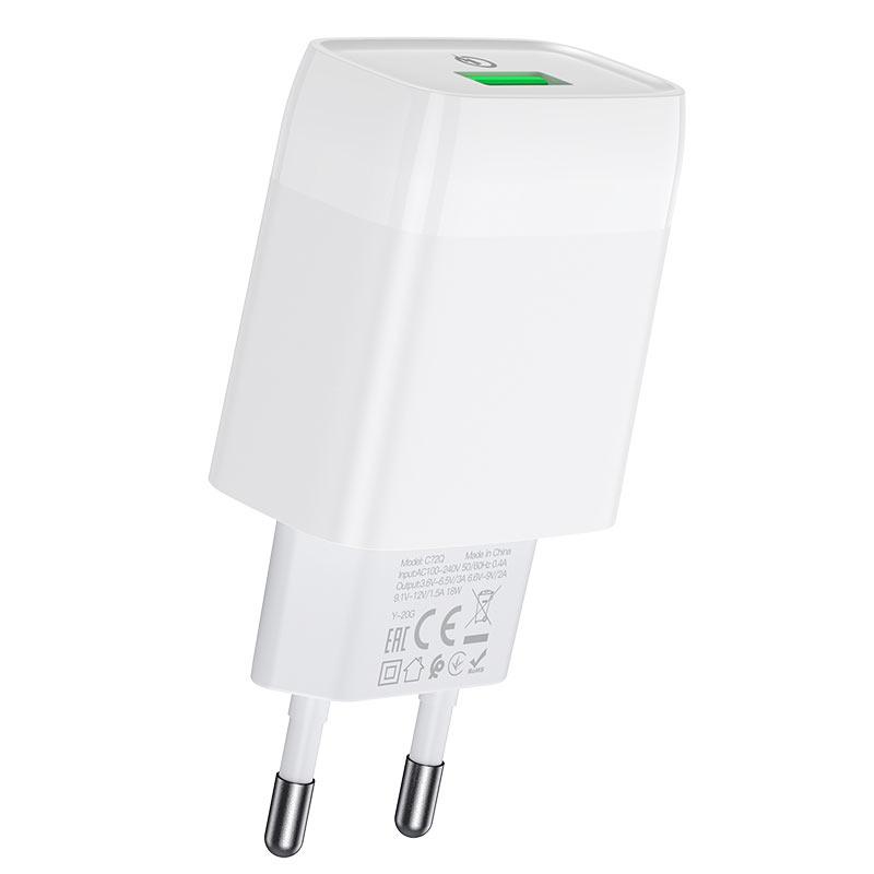 Сетевой адаптер Hoco C72Q QC3.0 3А 18W