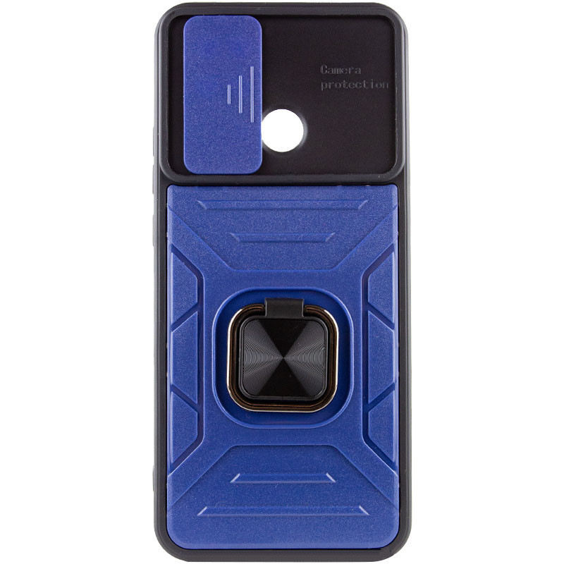 Чехол противоударный Camshield Flash Ring Xiaomi Redmi 10C / Poco C40 Синий
