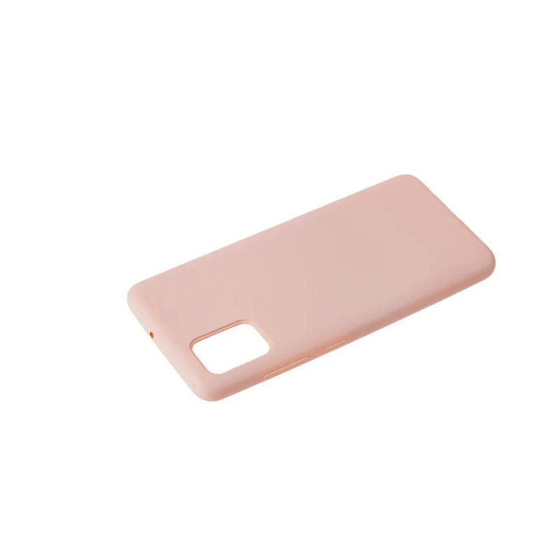 Чохол накладка Silicone Cover Soft Touch ОК Samsung A51 Пудра