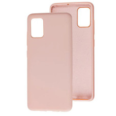 Чохол накладка Silicone Cover Soft Touch ОК Samsung A51 Пудра