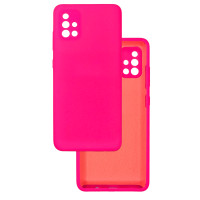 Чохол накладка Silicone Cover Soft Touch ЗК Samsung A51 Фуксія