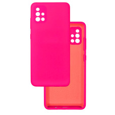 Чохол накладка Silicone Cover Soft Touch ЗК Samsung A51 Фуксія