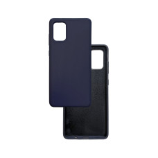 Чехол накладка Silicone Cover Soft Touch ОК Samsung A71 Темно-синий
