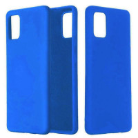 Чехол накладка Silicone Cover Soft Touch ОК Samsung A71 Синий