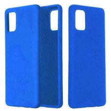 Чехол накладка Silicone Cover Soft Touch ОК Samsung A71 Синий