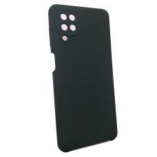 Чехол накладка Silicone Cover Soft Touch ЗК Samsung A12 Темно-зеленый