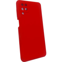 Чехол накладка Silicone Cover Soft Touch ЗК Samsung A12 Красный