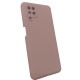 Чехол накладка Silicone Cover Soft Touch ЗК Samsung A12 Пудра