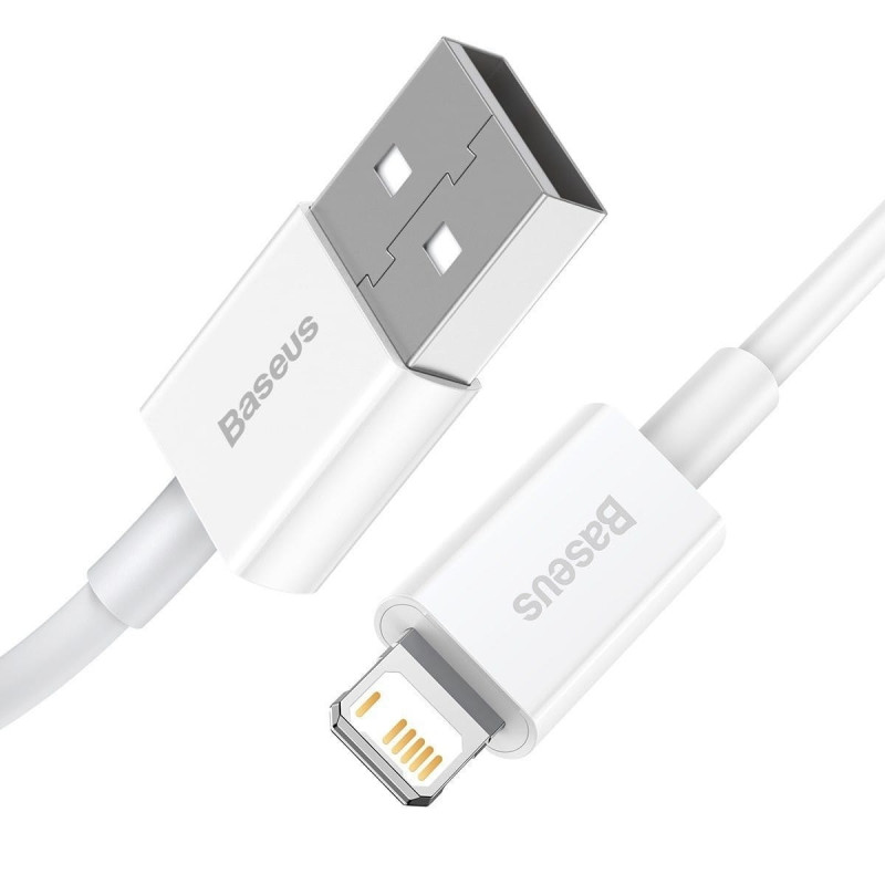 Кабель USB-Lightning Baseus Superior 2.4A 0.25m білий