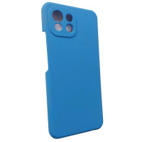 Чехол накладка Silicone Cover Soft Touch ЗК Xiaomi Mi 11 lite синий