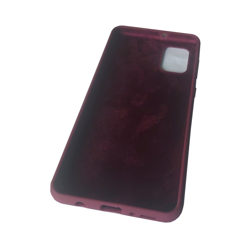 Чохол накладка Silicone Cover Soft Touch ВК Samsung A31 Бордовий