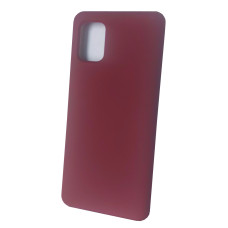 Чехол накладка Silicone Cover Soft Touch ОК Samsung A31 Бордовый