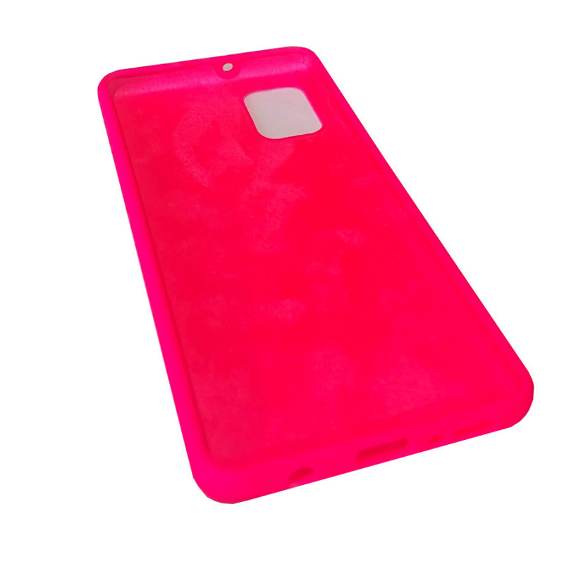 Чехол накладка Silicone Cover Soft Touch ОК Samsung A31 Фуксия
