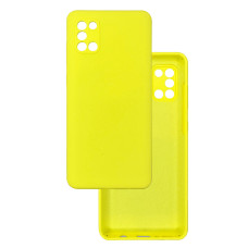 Чехол накладка Silicone Cover Soft Touch ЗК Samsung A31 Желтый