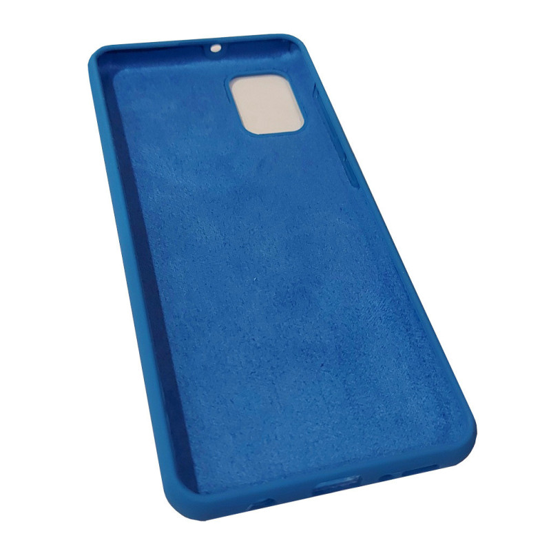 Чехол накладка Silicone Cover Soft Touch ОК Samsung A31 Синий