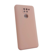 Чехол накладка Silicone Cover Soft Touch ЗК Xiaomi Redmi Note 9 Пудра