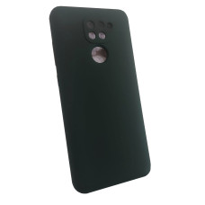 Чехол накладка Silicone Cover Soft Touch ЗК Xiaomi Redmi Note 9 Темно-зеленый