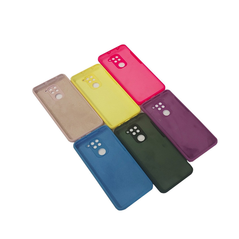Чехол накладка Silicone Cover Soft Touch ЗК Xiaomi Redmi Note 9 Черный
