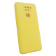 Чехол накладка Silicone Cover Soft Touch ЗК Xiaomi Redmi Note 9 Желтый