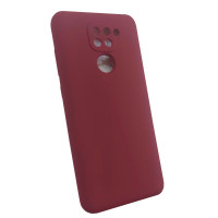 Чехол накладка Silicone Cover Soft Touch ЗК Xiaomi Redmi Note 9 Бордовый