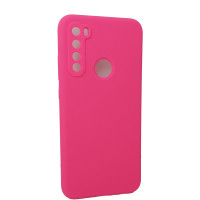 Чехол накладка Silicone Cover Soft Touch ЗК Xiaomi Redmi Note 8 Фуксия