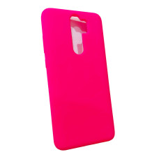 Чехол накладка Silicone Cover Soft Touch ОК Xiaomi Redmi Note 8 Pro Фуксия