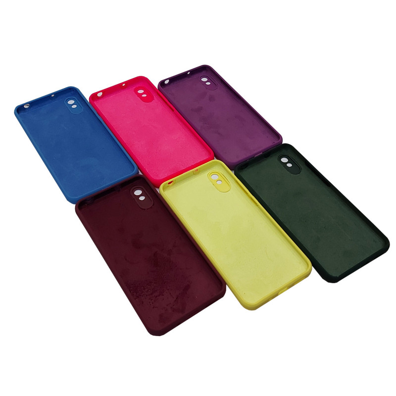 Чехол накладка Silicone Cover Soft Touch ЗК Xiaomi Redmi 9A / 9AT Темно-зеленый