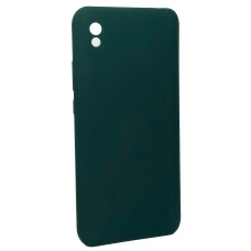 Чехол накладка Silicone Cover Soft Touch ЗК Xiaomi Redmi 9A / 9AT Темно-зеленый