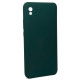Чехол накладка Silicone Cover Soft Touch ЗК Xiaomi Redmi 9A / 9AT Темно-зеленый