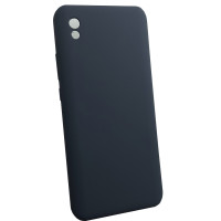 Чехол накладка Silicone Cover Soft Touch ЗК Xiaomi Redmi 9A / 9AT Темно-синий