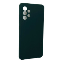 Чехол накладка Silicone Cover Soft Touch ЗК Samsung A32 Темно-зеленый