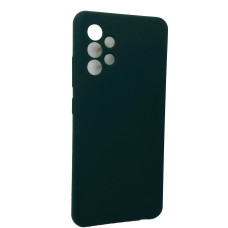 Чехол накладка Silicone Cover Soft Touch ЗК Samsung A32 Темно-зеленый
