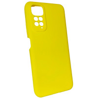 Чехол накладка Silicone Cover Soft Touch ЗК Xiaomi Redmi Note 11 / Note 11s 4G Желтый