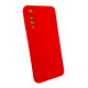 Чехол накладка Silicone Cover Soft Touch ЗК Samsung A50 / A30s Красный