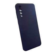 Чехол накладка Silicone Cover Soft Touch ЗК Samsung A50 / A30s Темно-синий